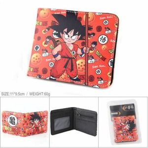 H. Classic Japanese Anime Dragonball Gohan One Size Leather Purse Orange Wallet